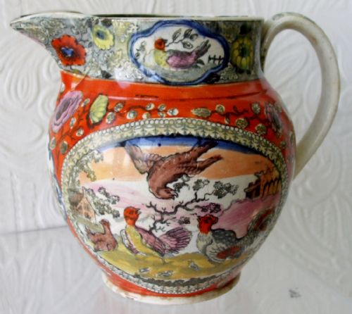 Antique English Georgian Pearlware Jug / Pitcher