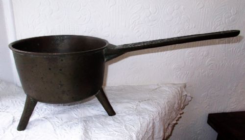 Antique English Georgian Bronze Skillet / Posnet ~ John and Tomson Warner