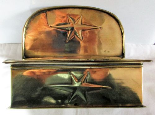 Antique English Georgian Brass Hanging Box
