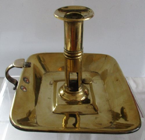 fig 2. Antique English Georgian Brass Chamberstick