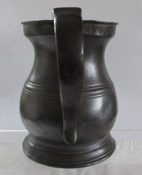 fig 1. Antique English Georgian Pewter Pint Baluster Measure ~ Yates & Birch ~ Cotterell O.P. 5347