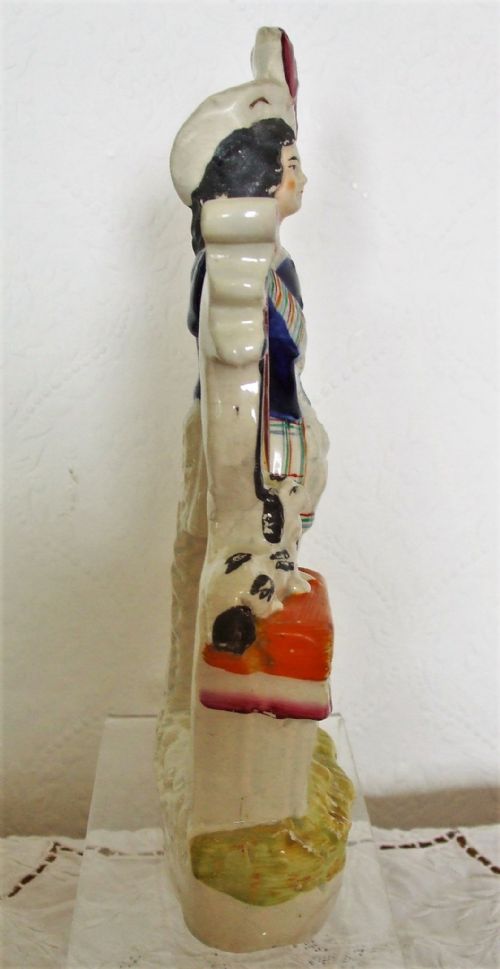 fig 1. Antique English Victorian Staffordshire Pottery Figure ~
