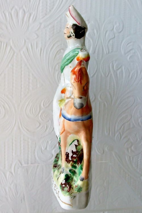 fig 1. Antique English Victorian Staffordshire Pottery Portrait Figure 