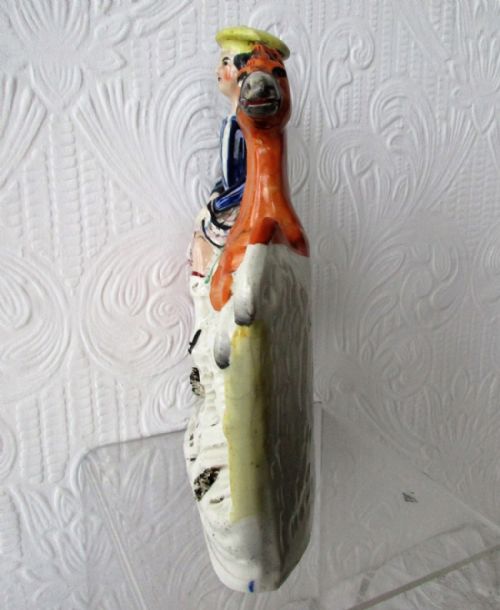 fig 1. Antique English Victorian Staffordshire Pottery Royal Portrait Figure ~