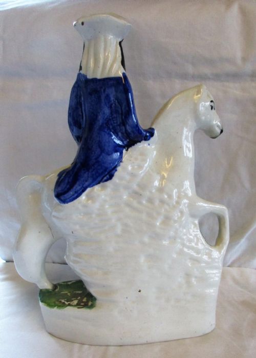 fig 2. Antique English Victorian Staffordshire Pottery Portrait Figure ~