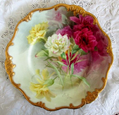 Antique English Edwardian Royal Doulton Porcelain Cabinet Plate ~ Harry Piper