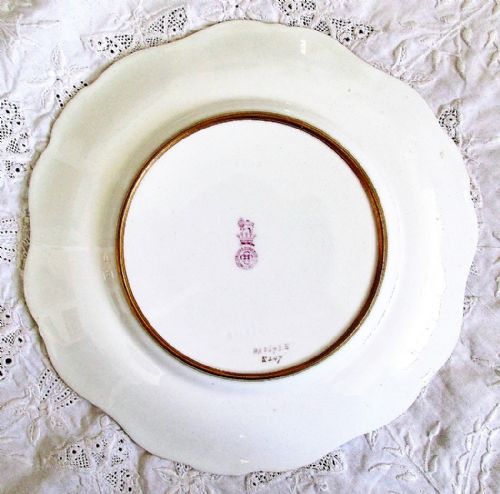 fig 1. Antique English Edwardian Royal Doulton Porcelain Cabinet Plate ~ Harry Piper