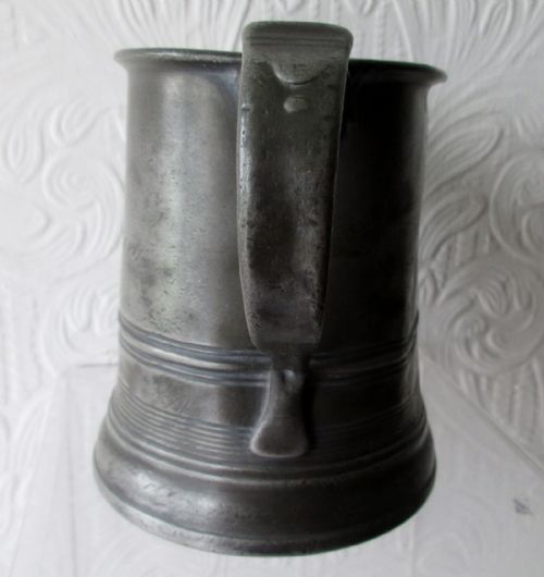 fig 1. Antique English Victorian Pewter Pint Tavern Jug ~ Green Dragon ~ Brighton