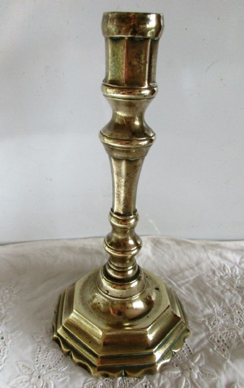 fig 1. Antique English Georgian Brass Candlestick
