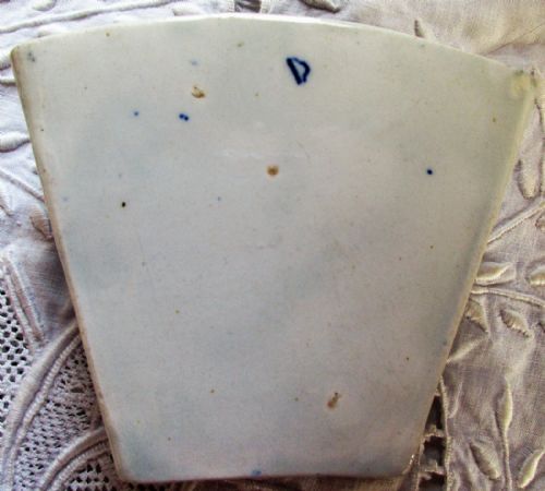 fig 1. Antique English Georgian Blue and White Transfer Pottery Asparagus Server