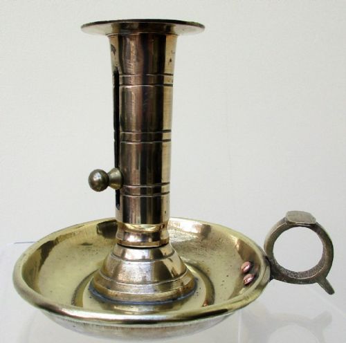Antique English Georgian Brass Chamberstick