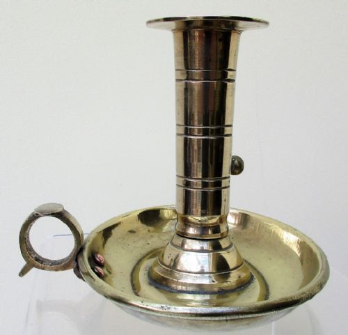 fig 2. Antique English Georgian Brass Chamberstick
