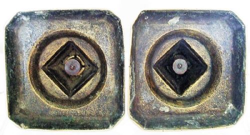 fig 1. Pair of Antique English Victorian Brass Candlesticks