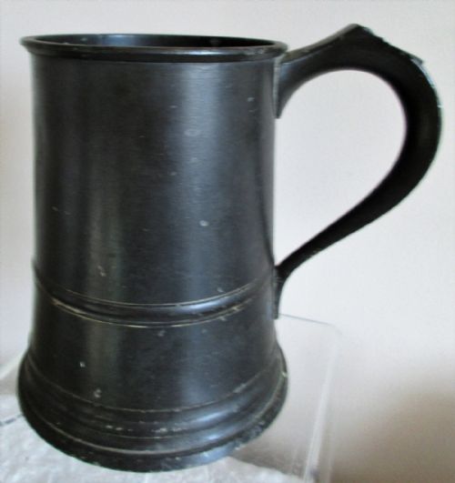 fig 2. Antique English Victorian Pewter Quart Mug ~ Gaskell & Chambers ~ Cotterell O.P. 1821