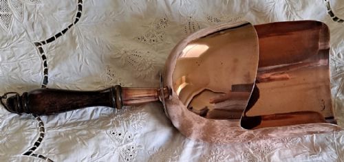 Antique English Victorian Copper Dry Goods Scoop