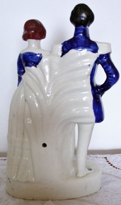 fig 2. Antique English Victorian Staffordshire Pottery Royal Portrait Figure ~ Princess Royal and Prince Frederick William of Prussia ~ Pugh. Fig. 217 ~ H 658