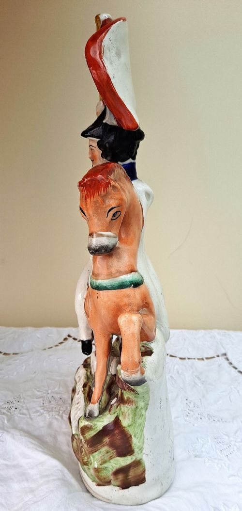 fig 1. Antique English Victorian Staffordshire Pottery Portrait Figure ~ General Sir George Brown P C149 ~ H 51 P