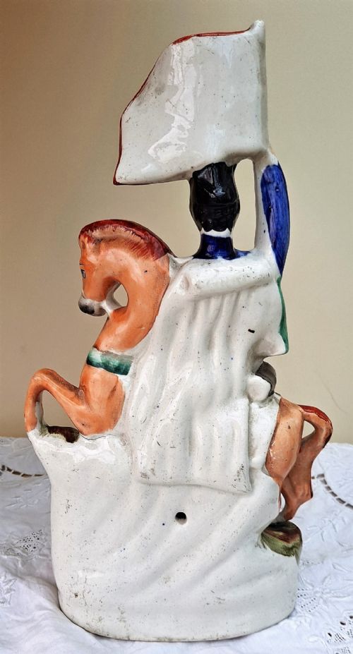 fig 2. Antique English Victorian Staffordshire Pottery Portrait Figure ~ General Sir George Brown P C149 ~ H 51 P