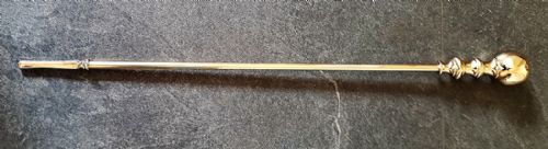 fig 3. Set of Antique English Edwardian Brass Fire Irons ~ Poker, Shovel & Tongs
