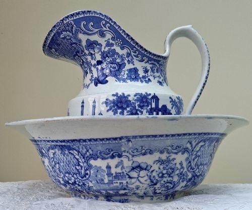 fig 1. Antique English Georgian Blue & White Transfer 
