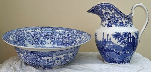 fig 2. Antique English Georgian Blue & White Transfer 