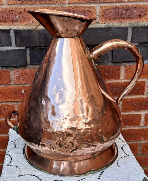 Antique Victorian Copper 5 Gallon Harvest Measure