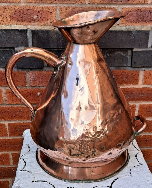 fig 2. Antique Victorian Copper 5 Gallon Harvest Measure