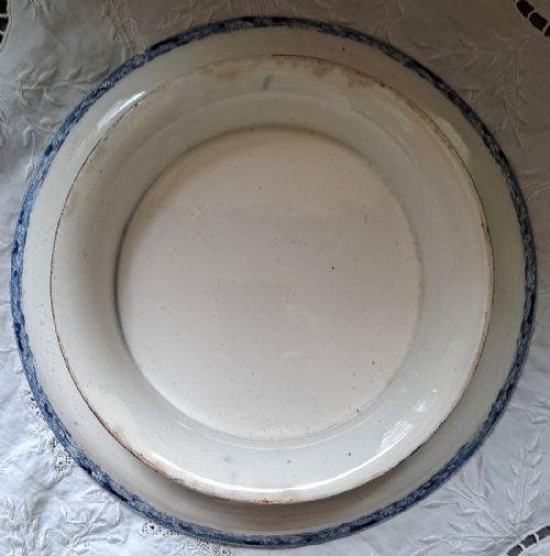 fig 1. Antique English Georgian Blue and White Transfer