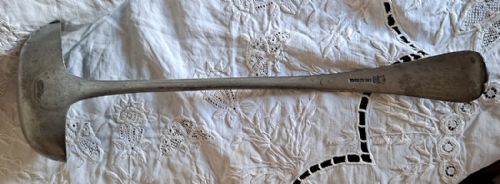 fig 1. Antique English Victorian Pewter Basting Ladle ~ John Yates