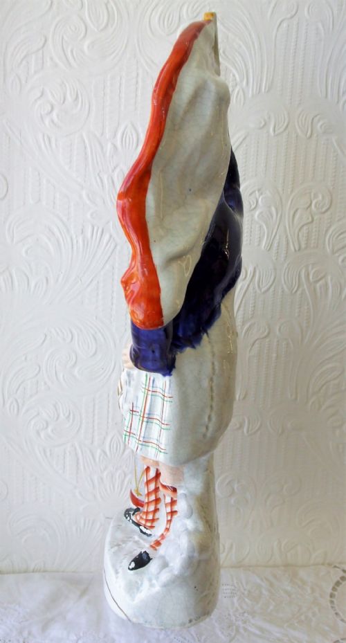 fig 1. Antique English Victorian Staffordshire Pottery Figure ~