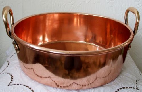 fig 3. Antique English Victorian Copper Cream Setting Pan