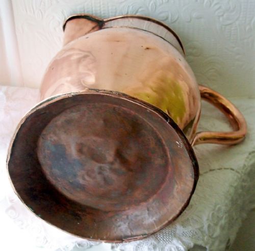 ANTIQUE ENGLISH GEORGIAN 12 PINT COPPER JUG - ADDITIONAL PHOTO 1