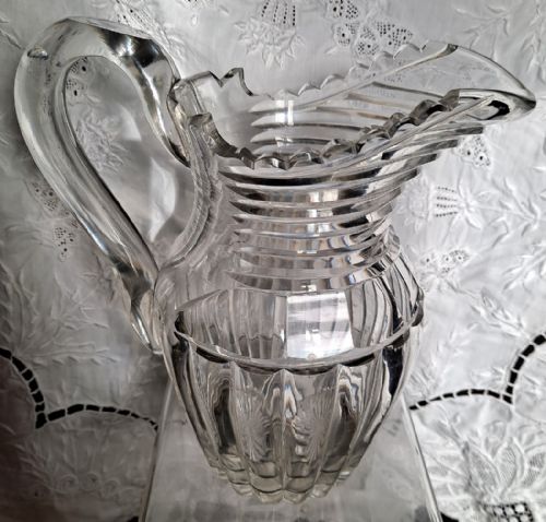 ANTIQUE LATE REGENCY CUT GLASS WATER JUG - ADDITIONAL PHOTO 2
