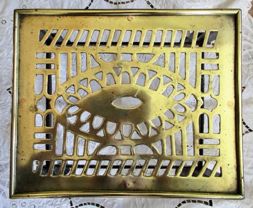 fig 1. Antique English Victorian Brass Trivet / Kettle Stand
