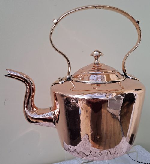 Antique English Victorian Copper Kettle