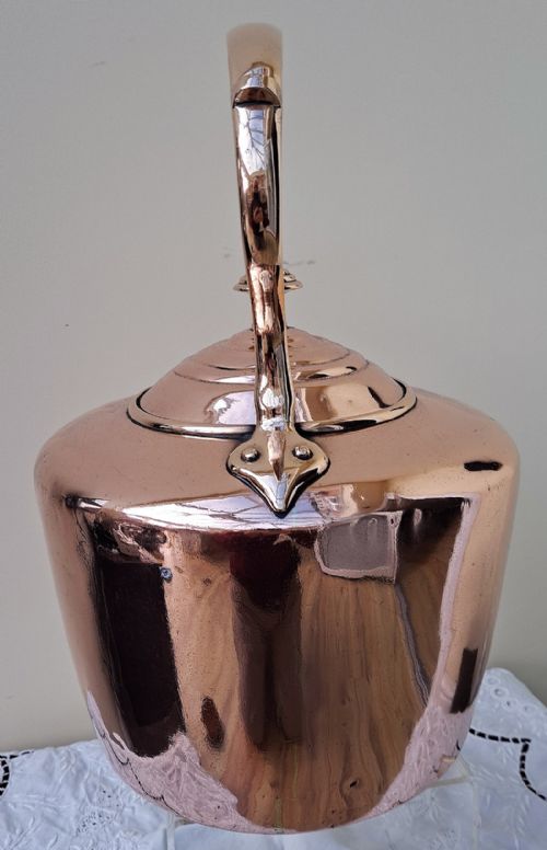 fig 1. Antique English Victorian Copper Kettle