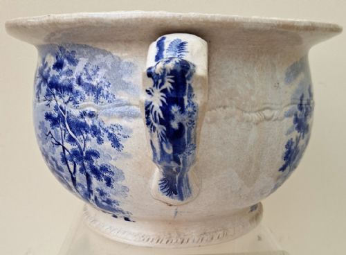 fig 1. Antique English Georgian Blue and White Transfer