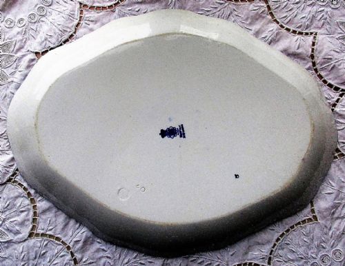 fig 1. Antique English Victorian Doulton Burslem Blue and White