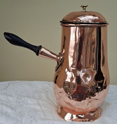 ANTIQUE ENGLISH GEORGIAN COPPER COFFEE POT - ADDITIONAL PHOTO 3