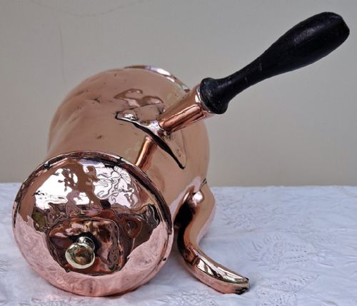 ANTIQUE ENGLISH GEORGIAN COPPER COFFEE POT - ADDITIONAL PHOTO 6