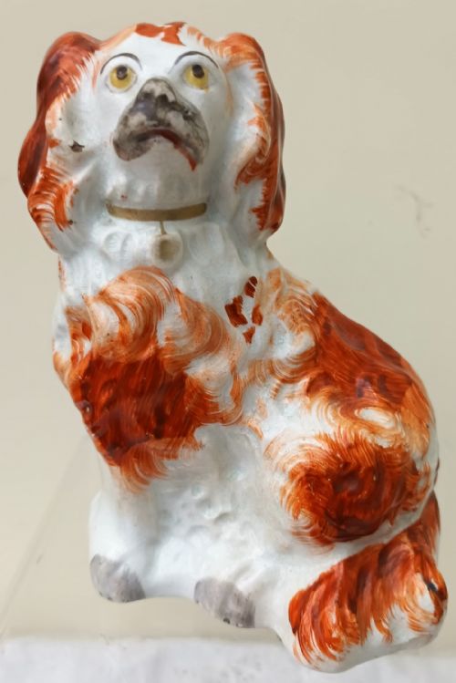 Antique English Victorian Staffordshire Spaniel