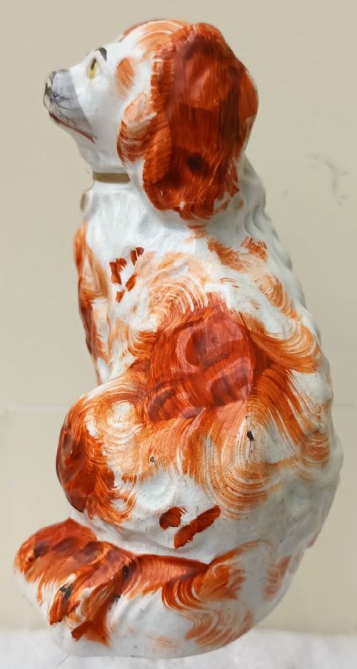 fig 1. Antique English Victorian Staffordshire Spaniel