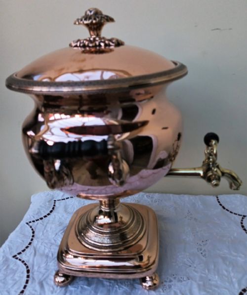 ANTIQUE ENGLISH GEORGIAN COPPER SAMOVAR - ADDITIONAL PHOTO 4