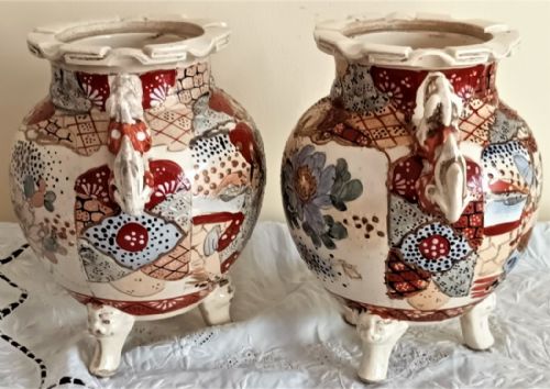 PAIR OF ANTIQUE JAPANESE MEIJI PERIOD SATSUMA VASES - ADDITIONAL PHOTO 3