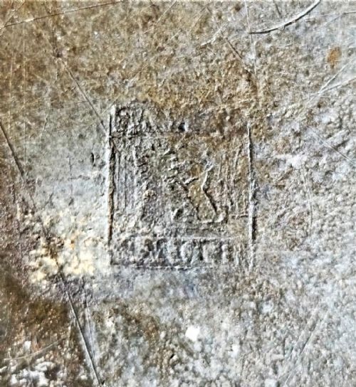 ANTIQUE ENGLISH GEORGIAN PEWTER DISH CHARGER - ADDITIONAL PHOTO 2