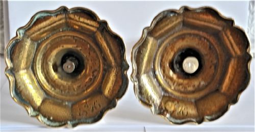 fig 1. Pair of Antique English Georgian Brass Candlesticks ~ Edward Kendrick