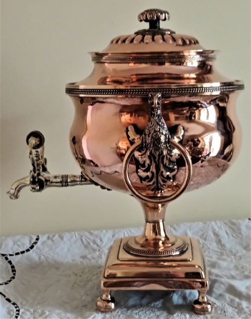 fig 1. Antique English Regency Copper Samovar