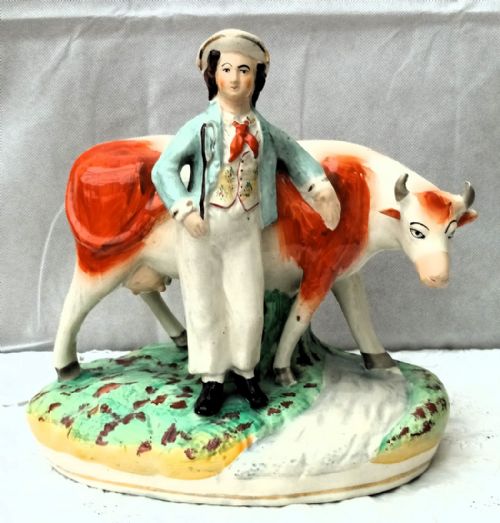 fig 1. Pair of Victorian Staffordshire Figures ~ 