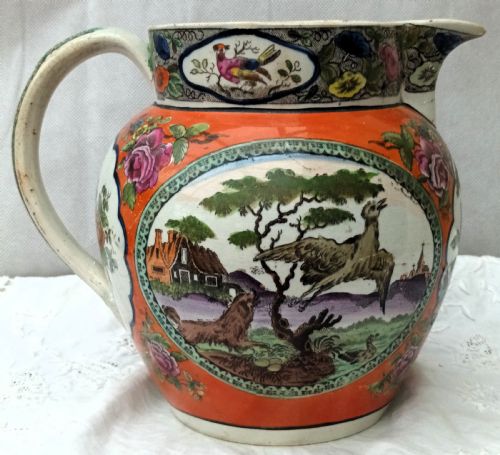 ANTIQUE ENGLISH GEORGIAN PEARLWARE DUTCH JUG PITCHER - ADDITIONAL PHOTO 2