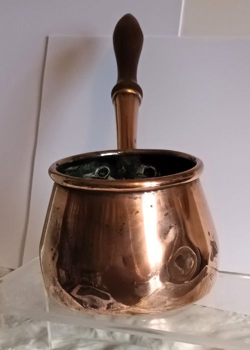 fig 1. Antique English Georgian Copper Brandy Warmer